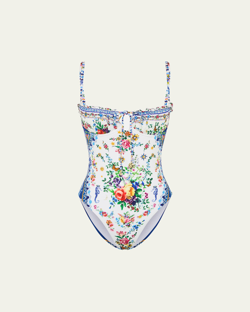 Tiles Darls Ruched Underwire One-Piece Swimsuit